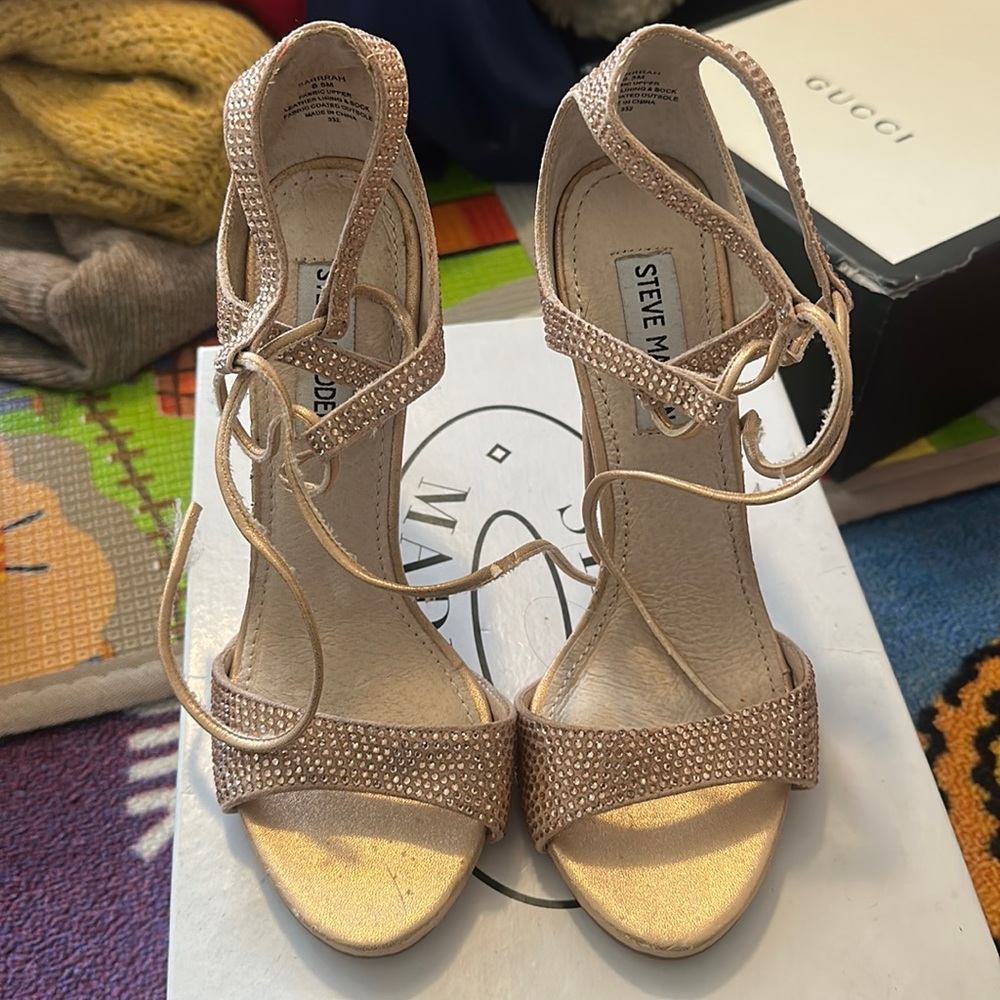 Rose Gold Glitter Steve Madden